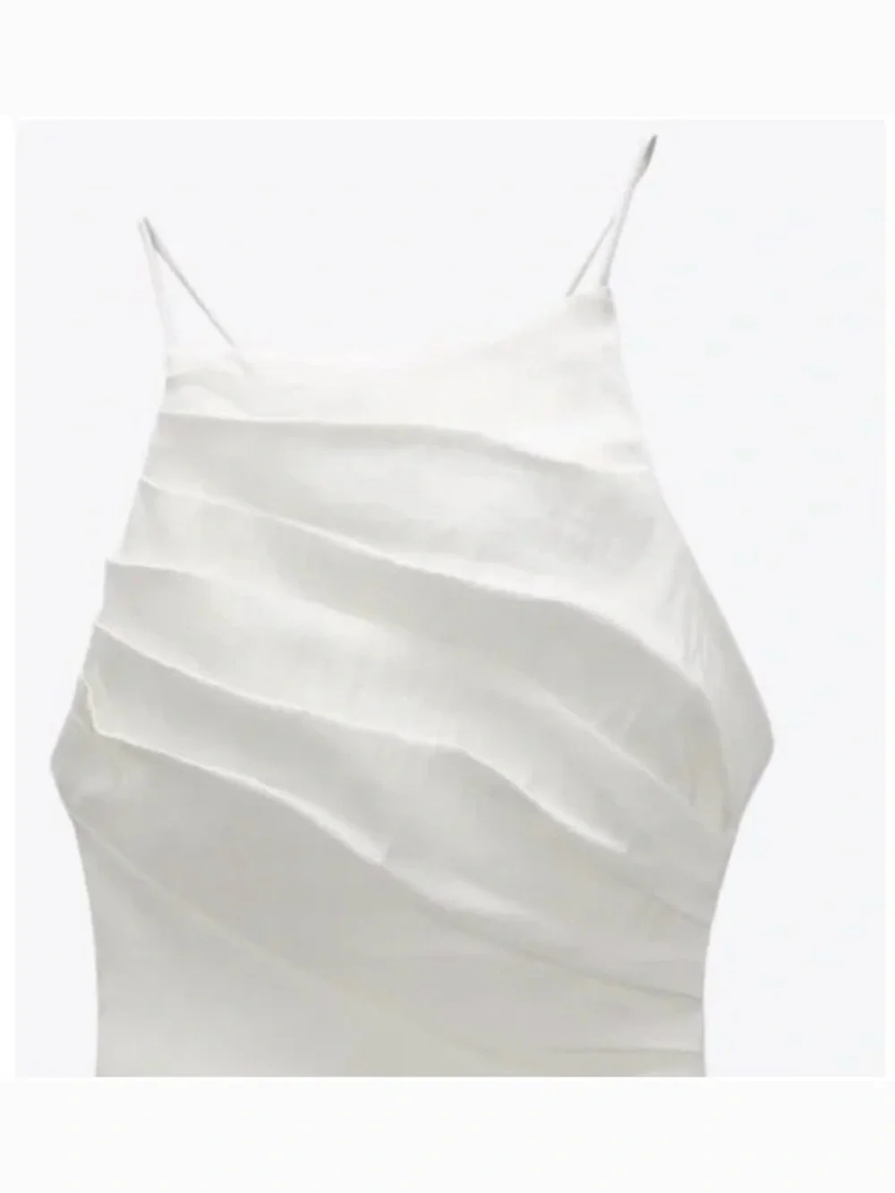 Zara Ivory Draped Linen Blend Mini Dress - Picture 5 of 8